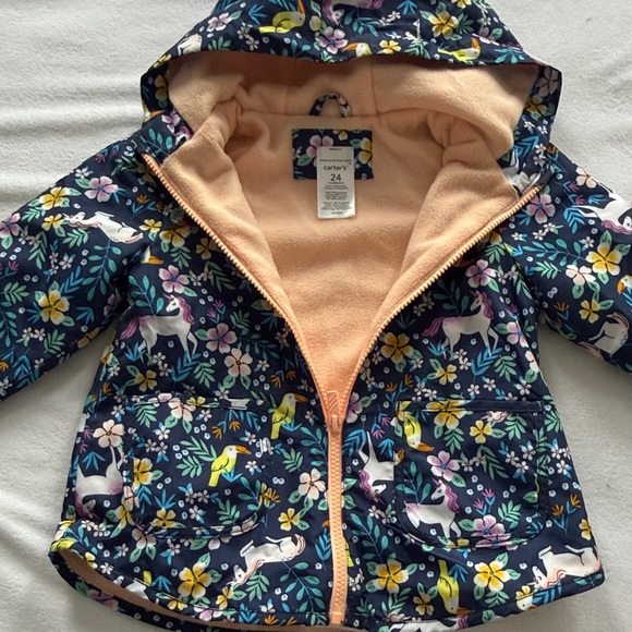 Floral Kids Jacket with Unicorn Print - Picture 6 of 6